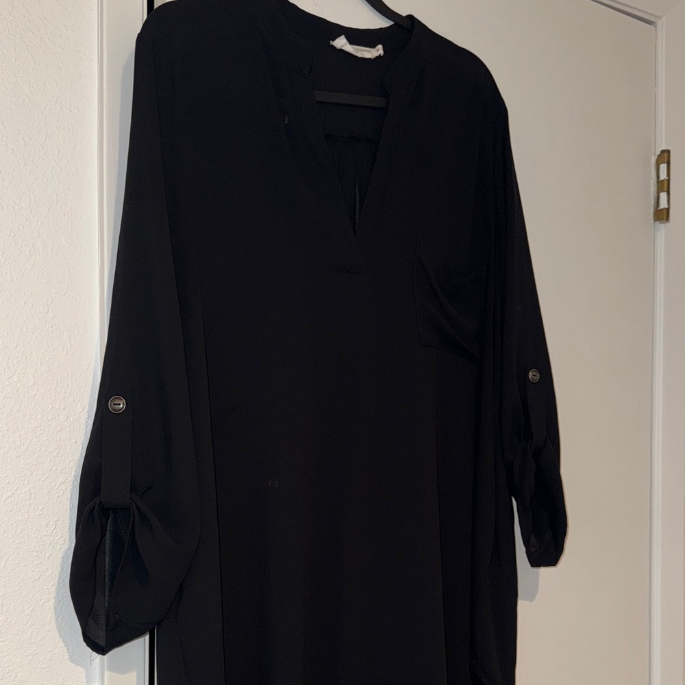 All in Favor- Elegant Black Women's Top XXL